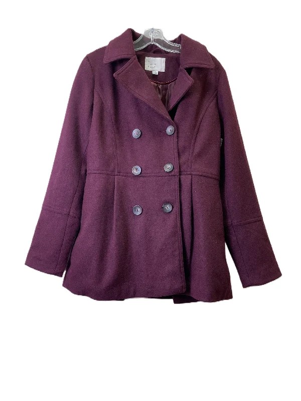 Purple Coat Peacoat By A New Day, Size: M British Gentleman Style