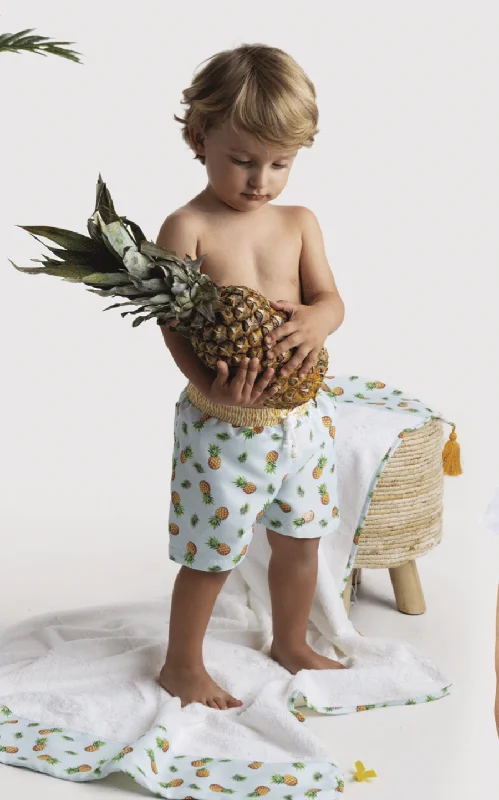 Meia Pata Boy's Pineapple Trunks Luxurious Men's High