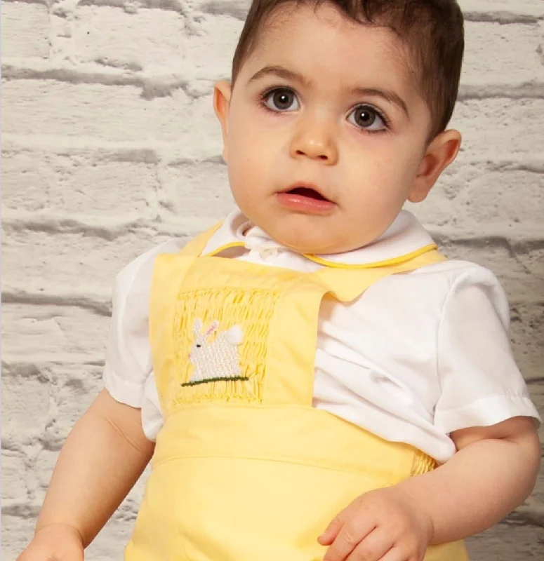 Sonata Boys Yellow Smocked Romper Cool Men's Skate