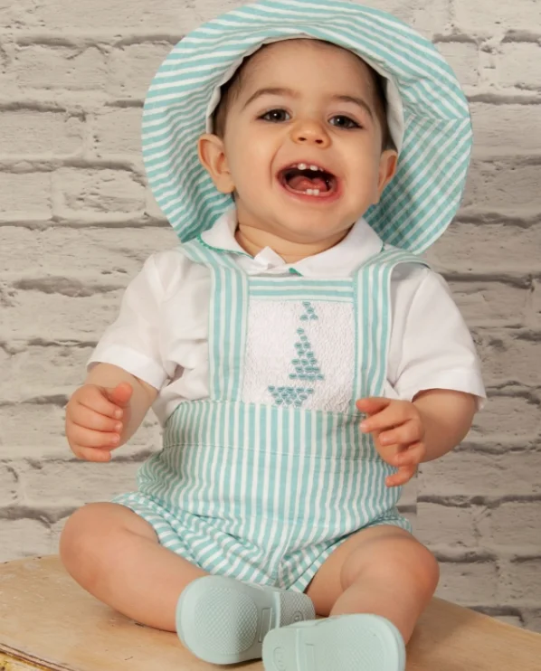 Sonata Boy's Mint Stripe Overall Casual Men's Japanese 