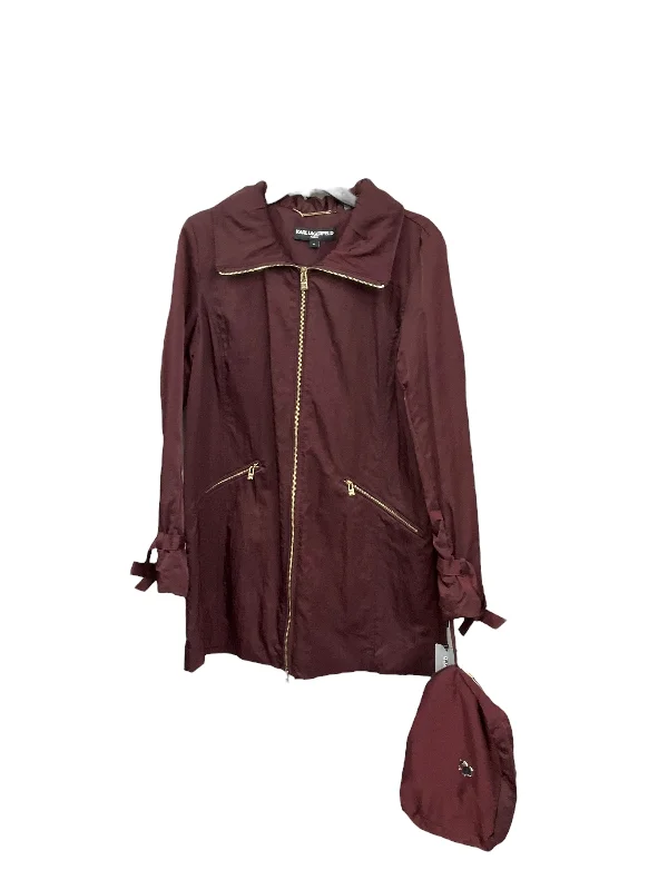 Coat Raincoat By Karl Lagerfeld In Red, Size: M Vintage Men's 1970S Disco